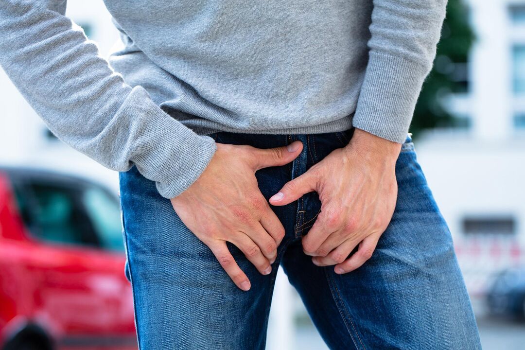 pijn in de lies bij een man met culculeuze prostatitis